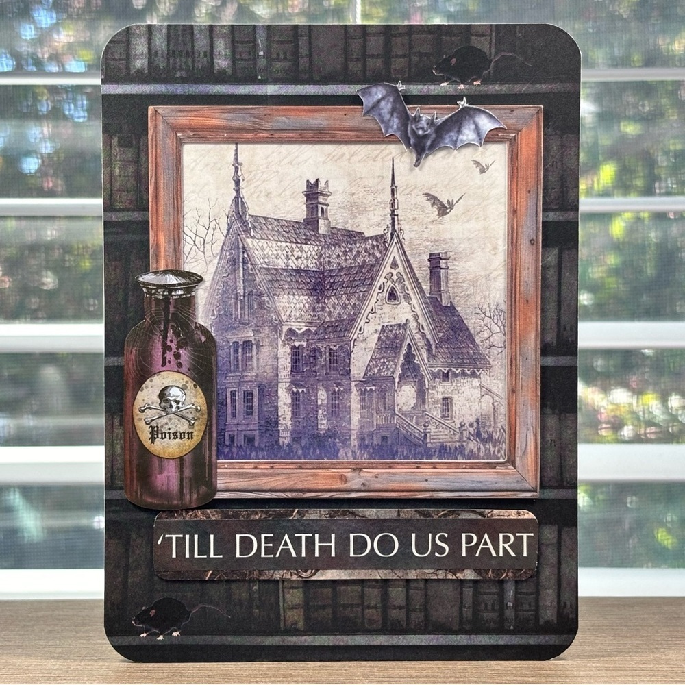 Handmade Goth Wedding / Anniversary Greeting Card